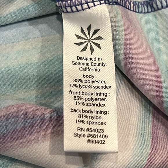 Athleta Racerback Swim or Athletic Tank Adjustable Waist Tie Size Medium - Picture 7 of 9